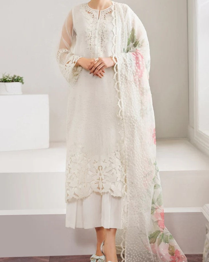 Luxury Organza 3PC Unstitched – Timeless Elegance
