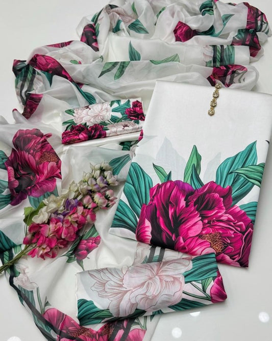 NEW ARRIVAL Shamooz Silk – Tie & Dye Digital Printed 3PC