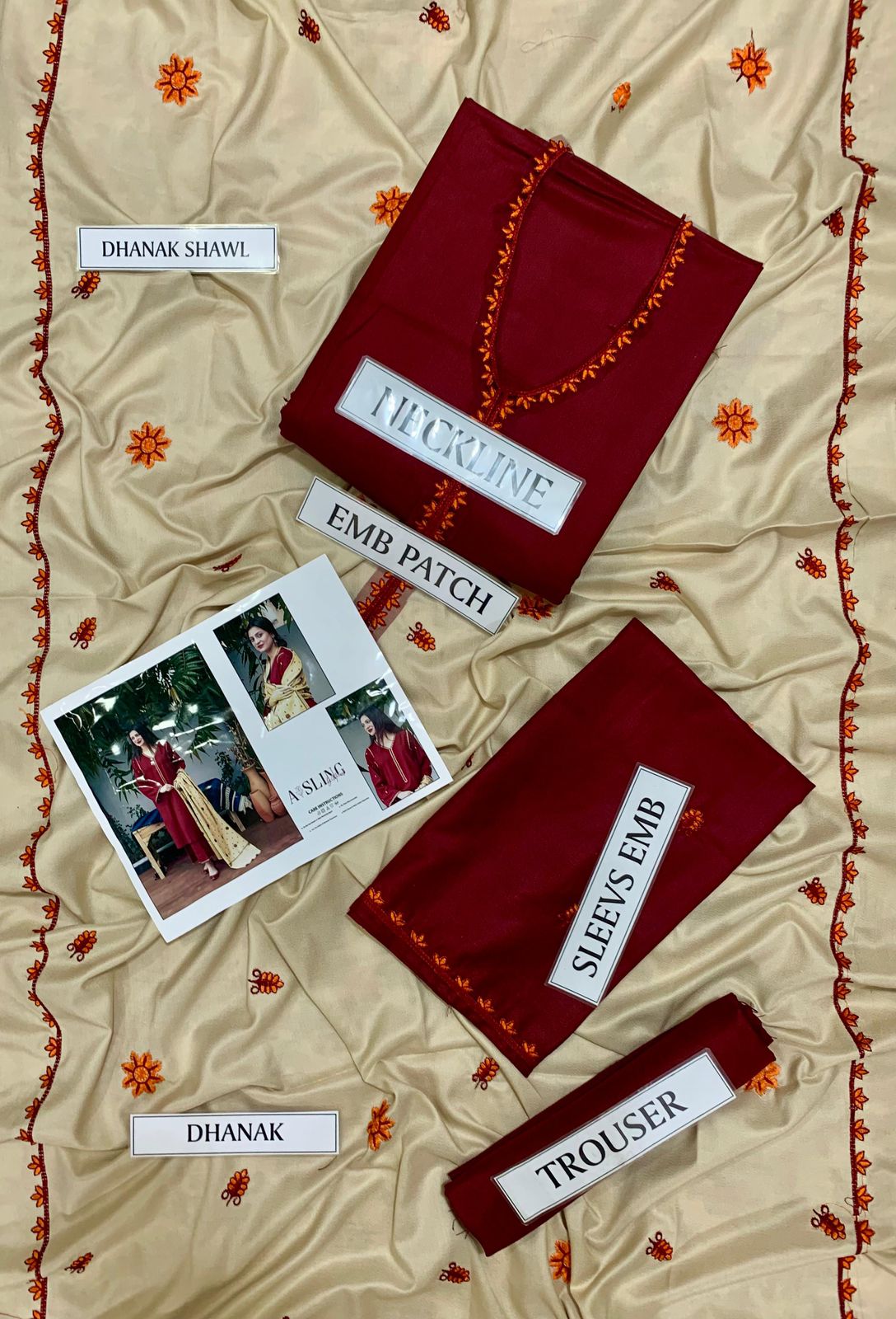 Winter Dhanak Collection 2025 3PC embroidered suit with premium air-jet fabric, embroidered shawl or printed pashmina wool