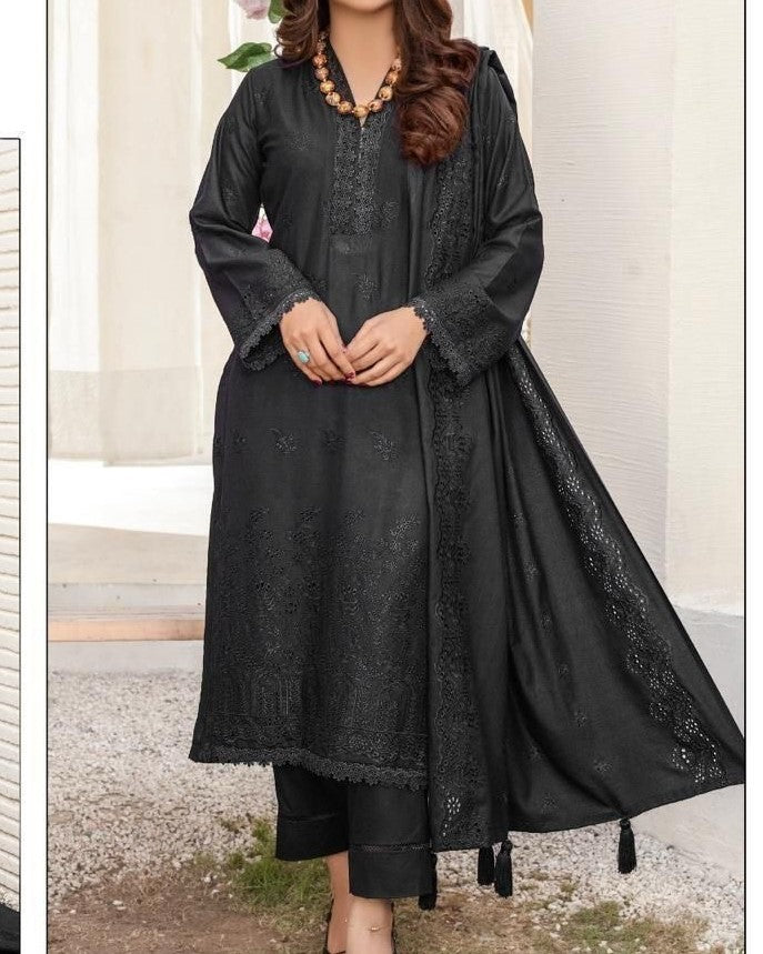 Winter Dhanak Collection – Luxury Chikankari 3-Piece Suit