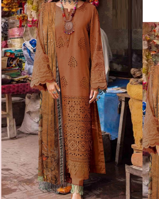 Premium 3PC Fancy Lawn Embroidery Collection – Eid Edition