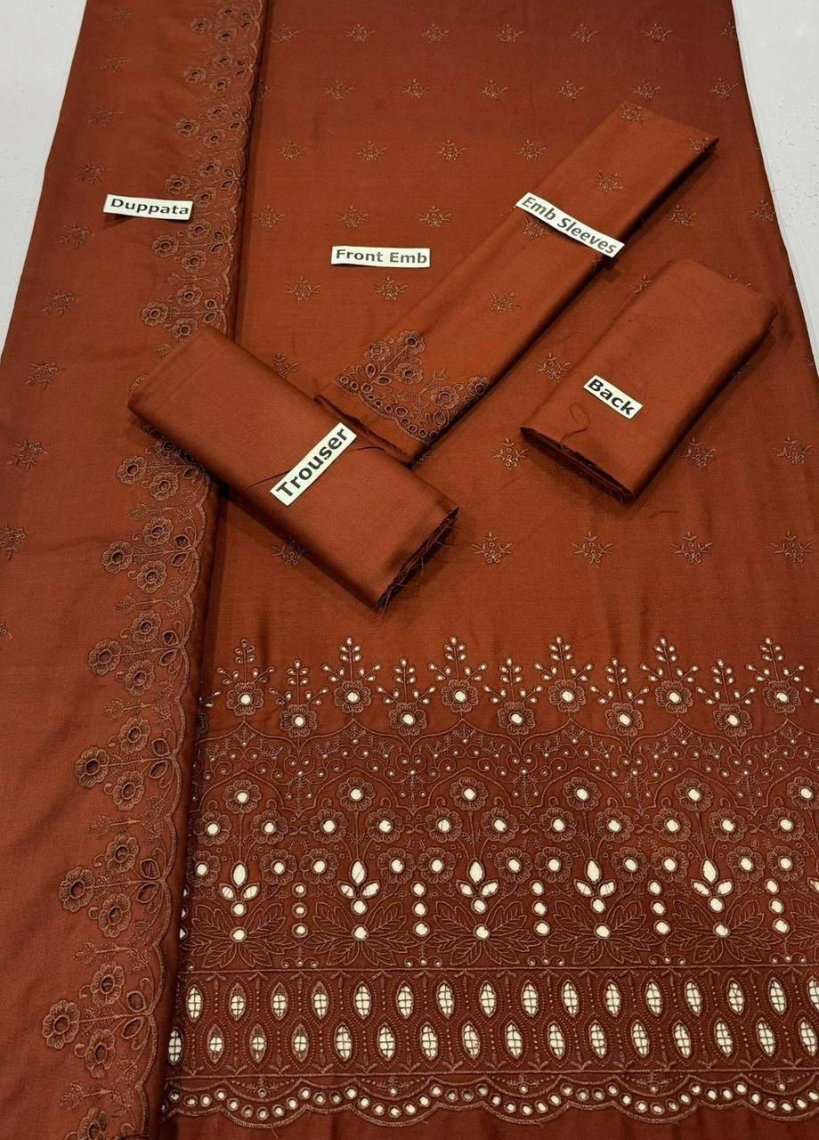 Dhanak chikankari winter collection
Luxury embroidered dhanak suits online