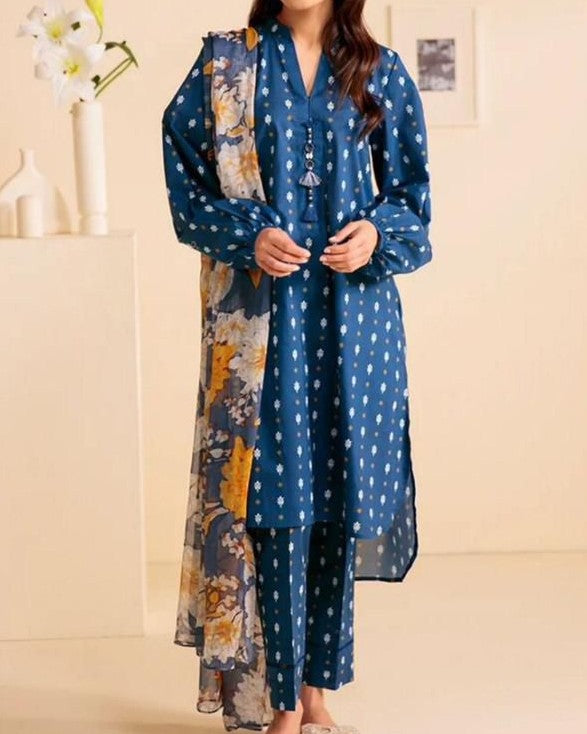 3 piece digital lawn collection for women in Pakistan