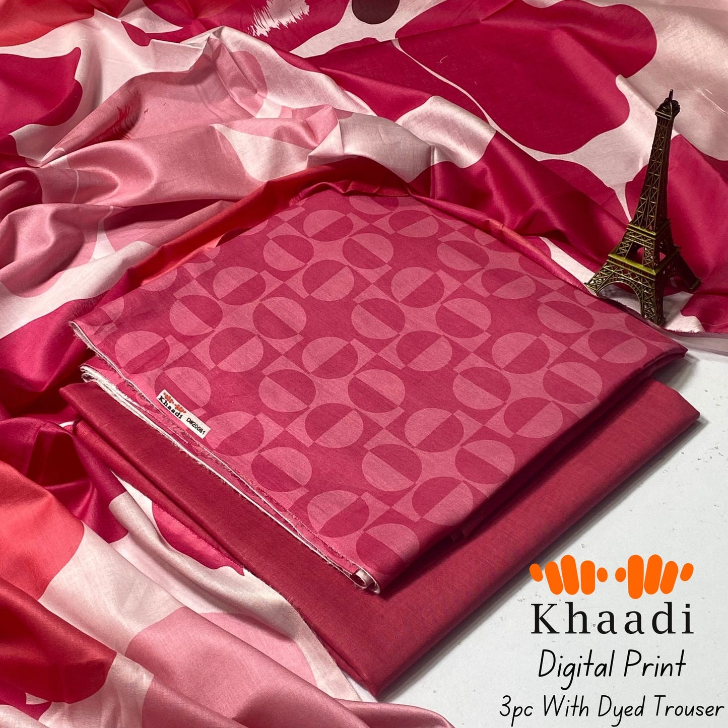 Digital Printed Lawn 3PC – Eid Special with Dupatta & Dyed Trouser