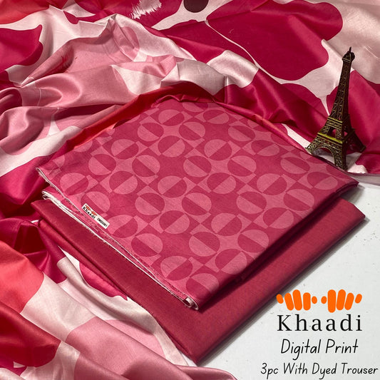Digital Printed Lawn 3PC – Eid Special with Dupatta & Dyed Trouser