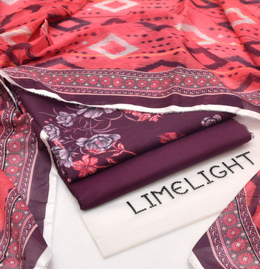 2025 Summer Collection – Premium Self Airjet Lawn 3PC Suit