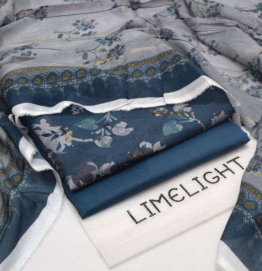 2025 Summer Collection – Premium Self Airjet Lawn 3PC Suit