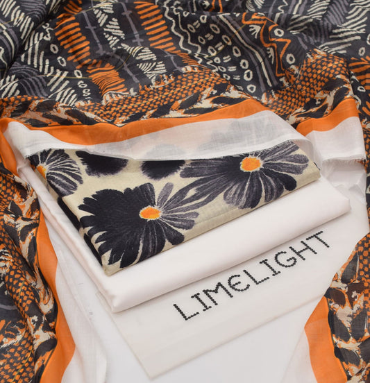 2025 Summer Collection – Premium Self Airjet Lawn 3PC Suit