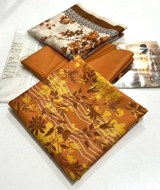 3PC Premium Printed Lawn Suit – Summer 2025 Collection