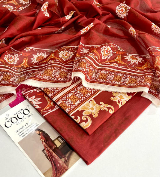 3PC Premium Printed Lawn Suit – Summer 2025 Collection