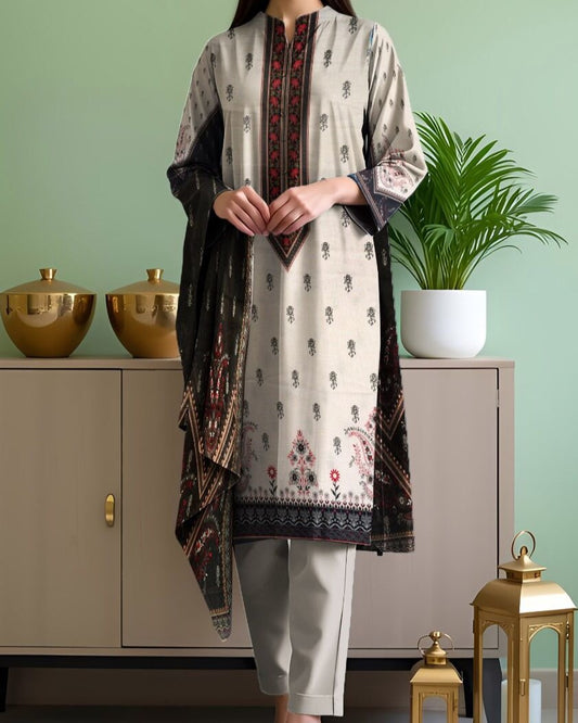 Premium 3PC Printed Lawn Suit – Guaranteed Quality
