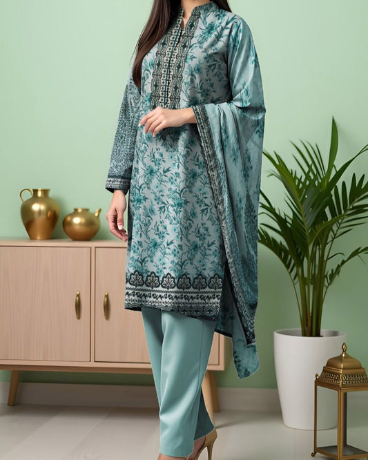 Premium 3PC Printed Lawn Suit – Guaranteed Quality