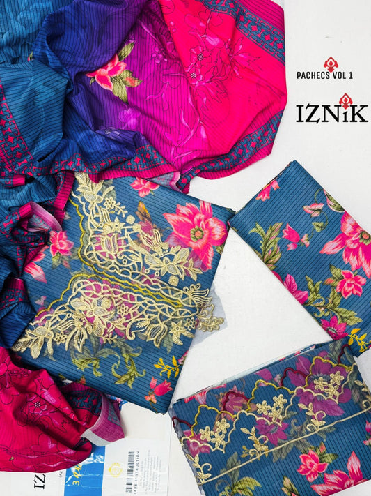 3PC Zari Lawn Suit – Summer Eid Collection 2025