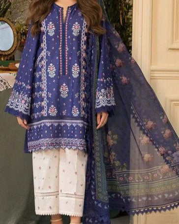 Luxury 3PC Embroidered Lawn Suit – Premium Summer 2025 Drop