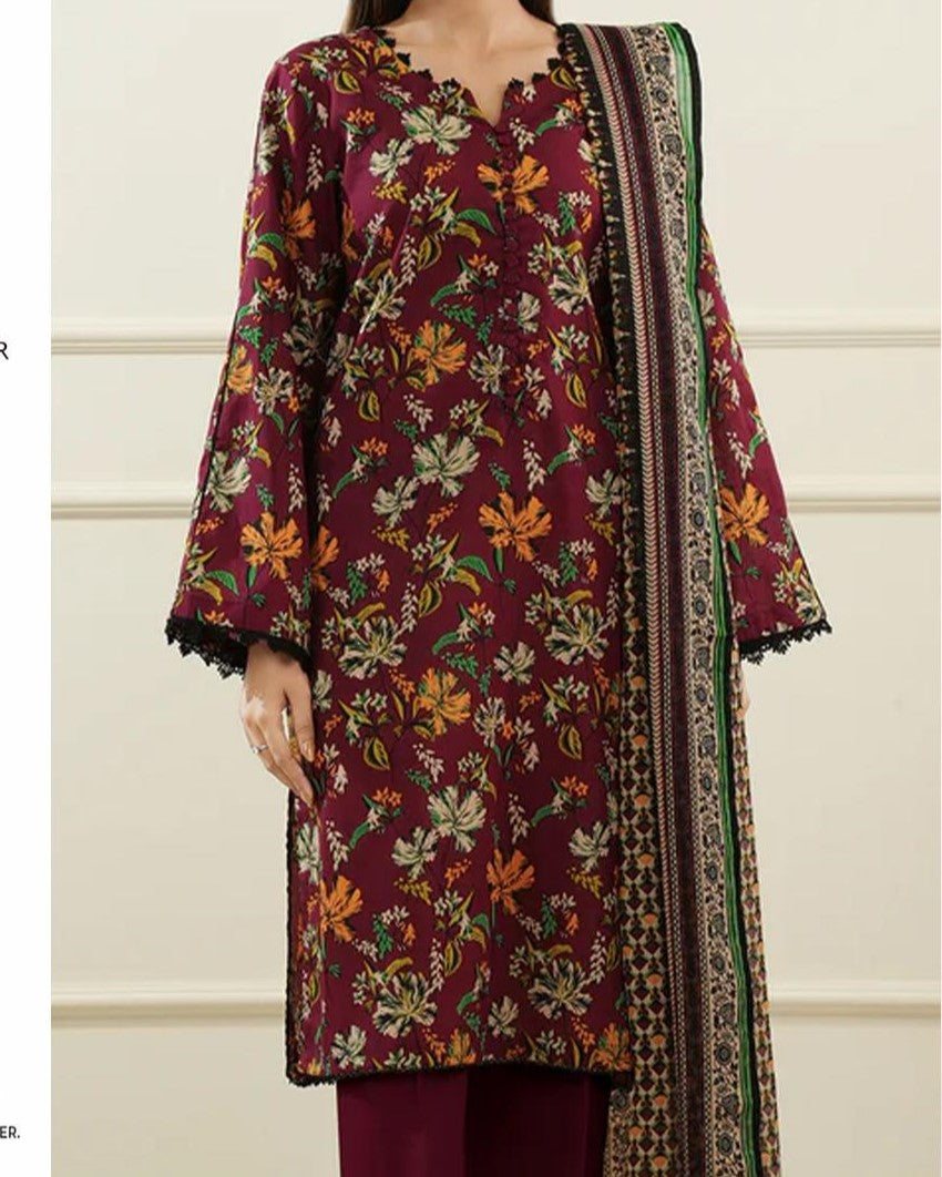 Premium 3PC Digital Lawn Suit – 2025 Summer Collection