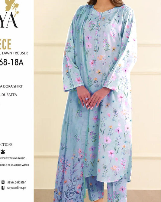 Premium 3PC Digital Lawn Suit – 2025 Summer Collection