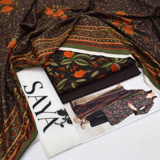 Premium 3PC Digital Lawn Suit – 2025 Summer Collection