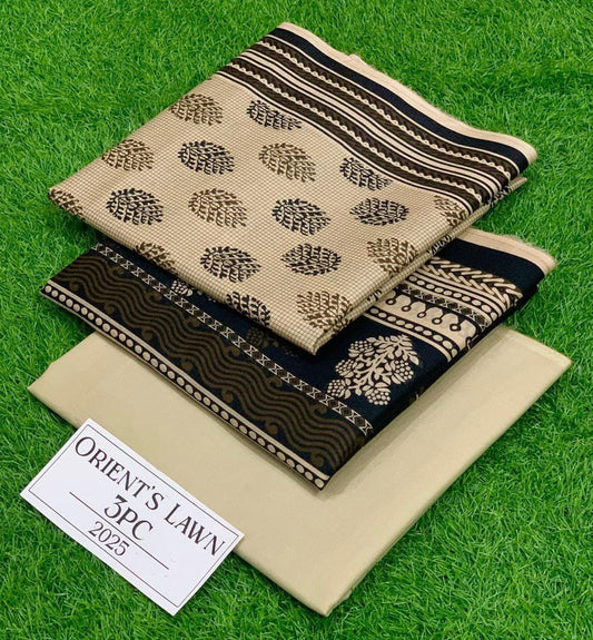 Premium 3PC Lawn Suit – 2025 Summer Collection