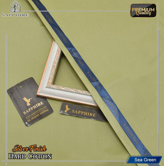 Premium Pure Silver Finish Cotton Suit – Summer 2025