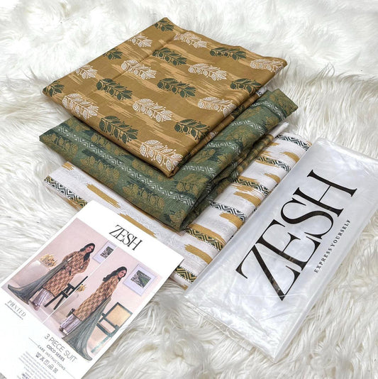 Elegant Printed Lawn Suit with Soft Dupatta – Summer 2025