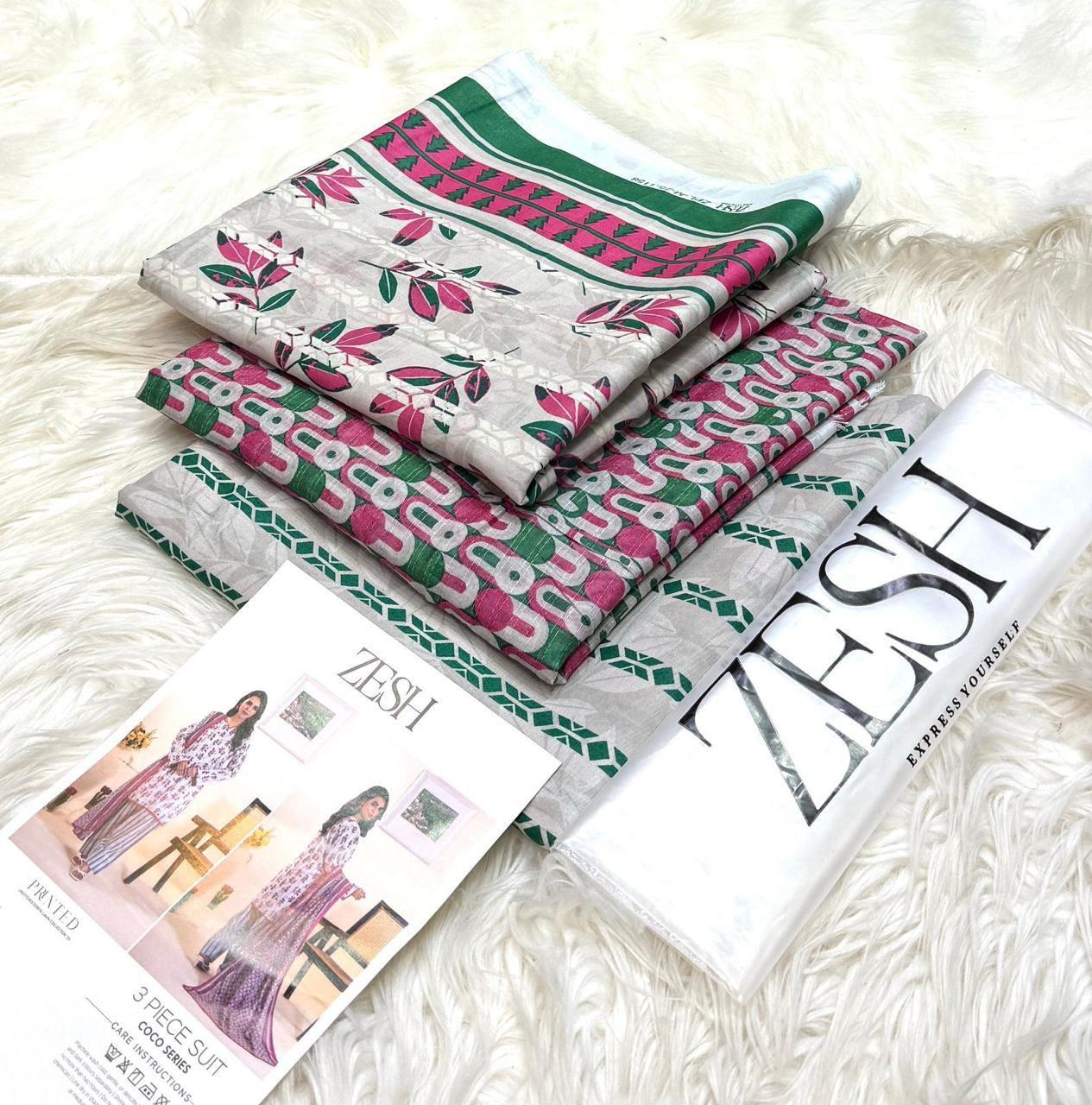Elegant Printed Lawn Suit with Soft Dupatta – Summer 2025