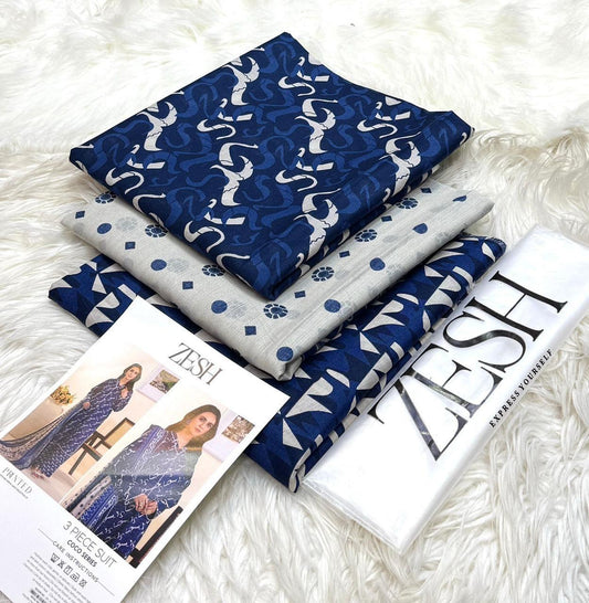 Elegant Printed Lawn Suit with Soft Dupatta – Summer 2025