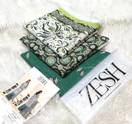 Elegant Printed Lawn Suit with Soft Dupatta – Summer 2025