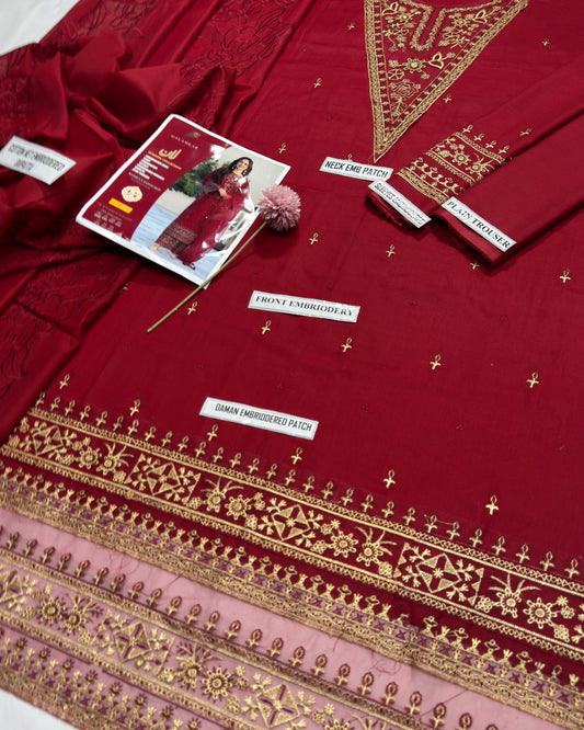 Embroidered Airjet Lawn Suit – Code 2040