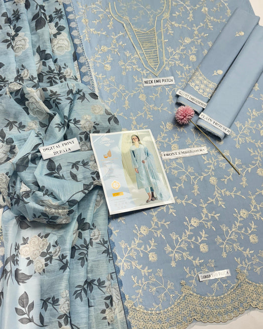 Embroidered Airjet Lawn Suit – Code 2035