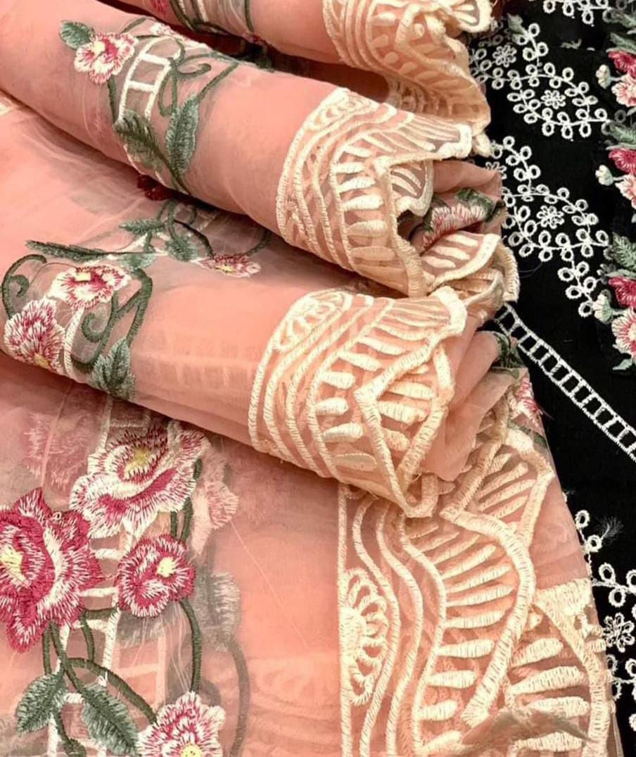Luxury Chikankari Embroidered Lawn – 3 Piece Formal Set