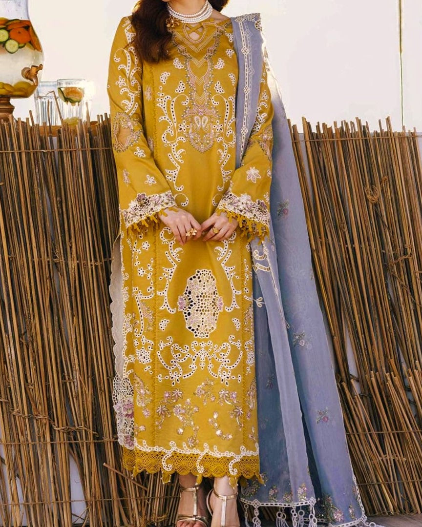 Ethereal Charm – Chikankari Lawn 3-Piece Ensemble