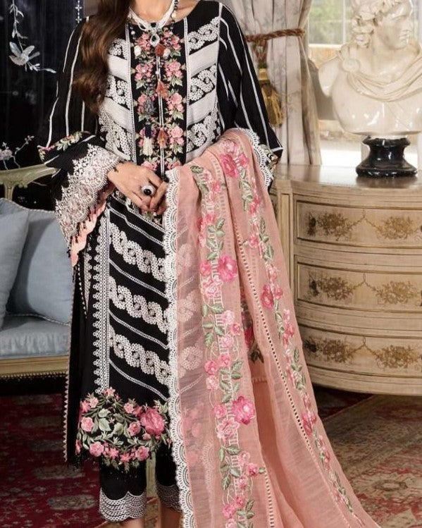 Luxury Chikankari Embroidered Lawn – 3 Piece Formal Set