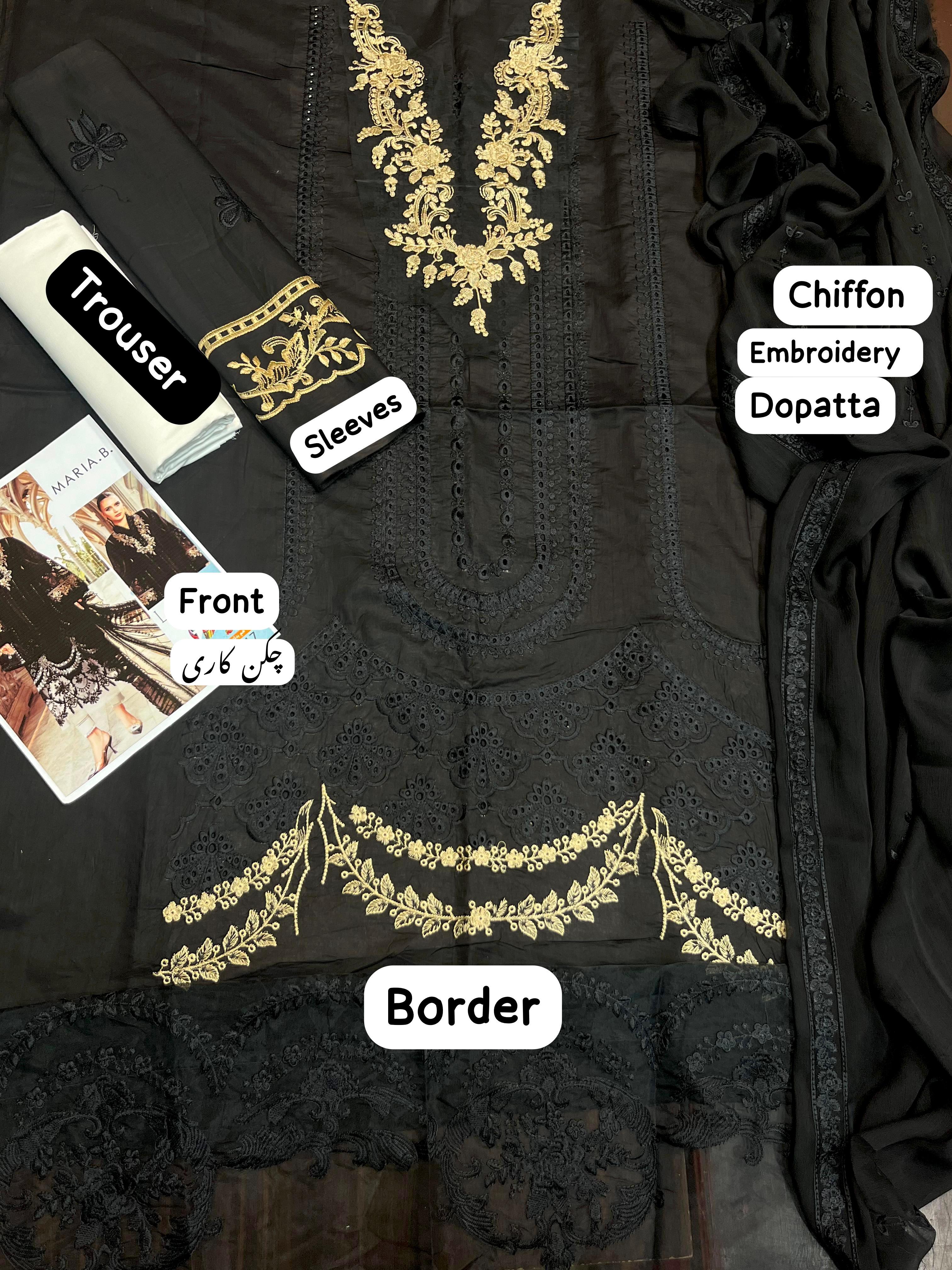 Luxury Festive Lawn – Premium Embroidered 3 Piece Suit