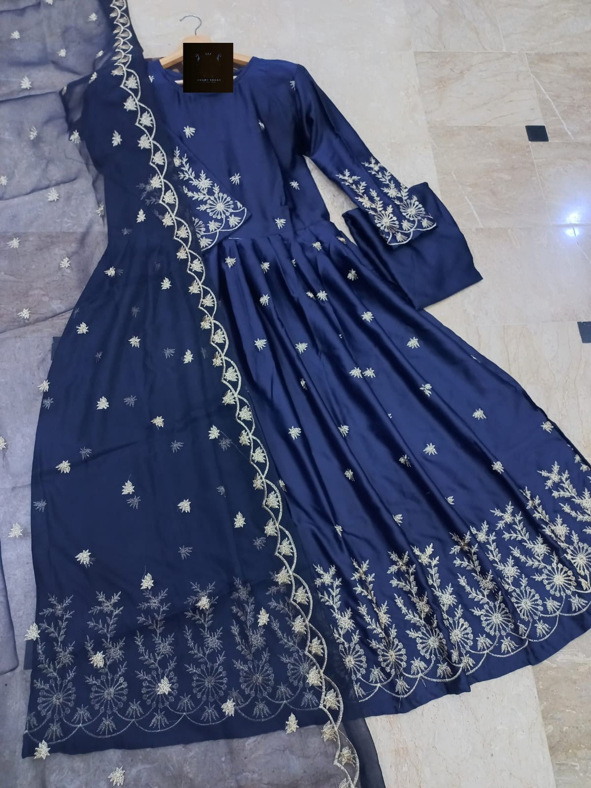 Restocked in All Colors – 3PC Embroidered Maxi Set Stitched