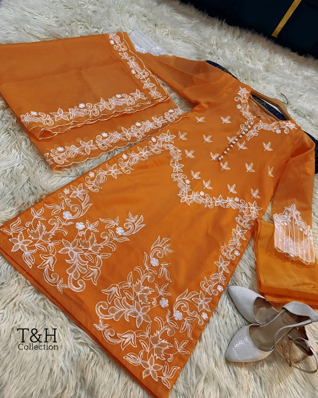 Elegant Organza 3-Piece Suit – Lightweight & Stylish