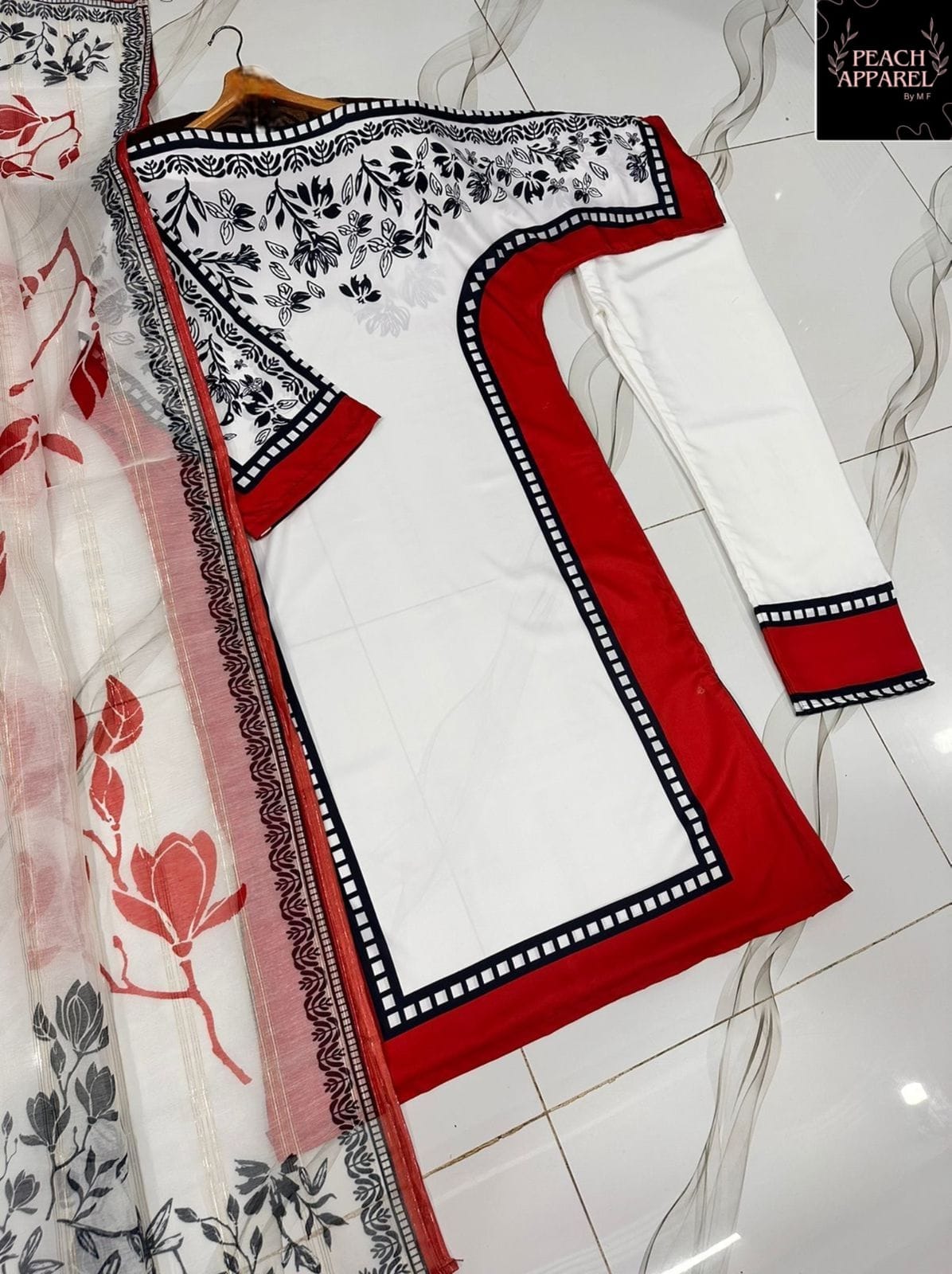 Butterfly Kaftan 3PC Set Stitched