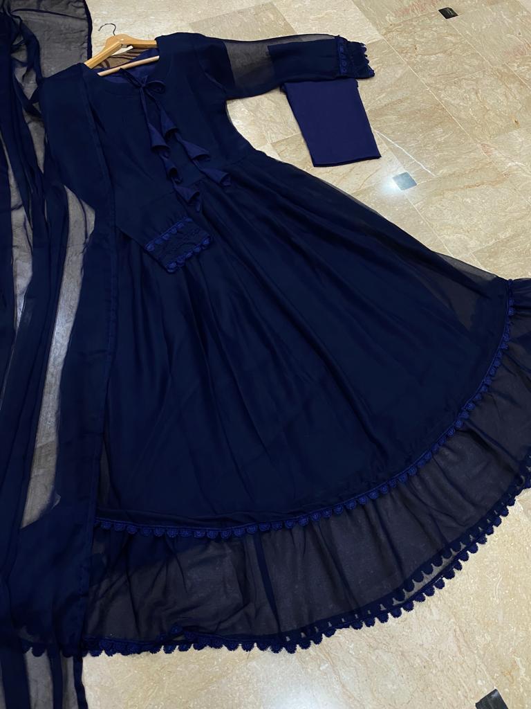 Restocked & Ready – Elegant 3-Piece Maxi Set with Dupatta