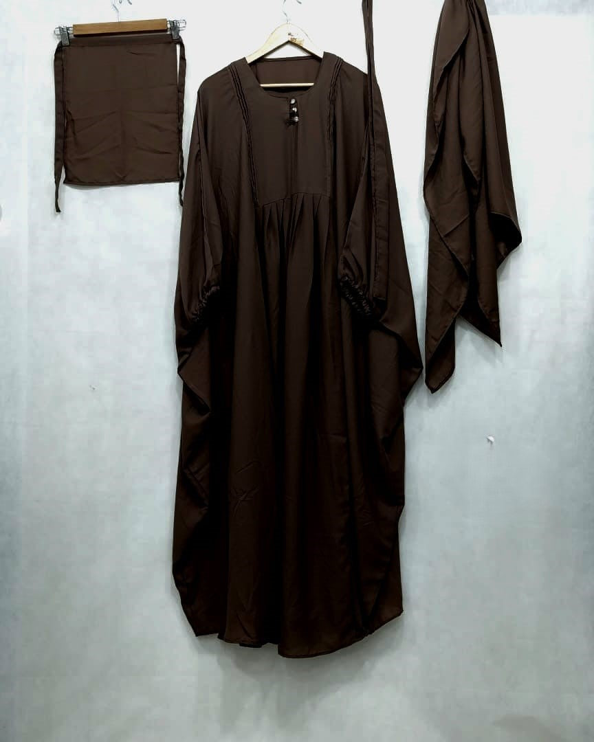 Elegant 4-Piece Dual Georgette Caftan Ensemble Abaya