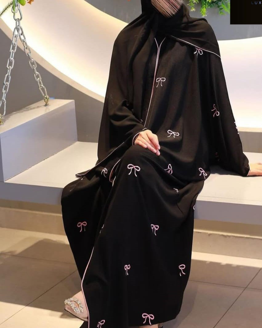 Trending Bow Abaya with Stoller – Grace Meets Style