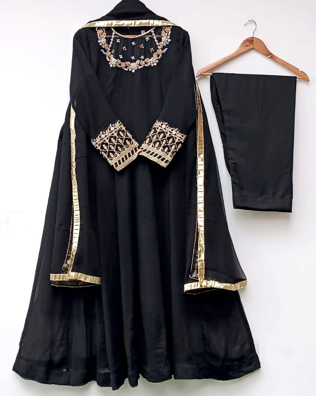 Luxe Vibes – Handworked Embroidered Maxi Set (3PC) Stitched