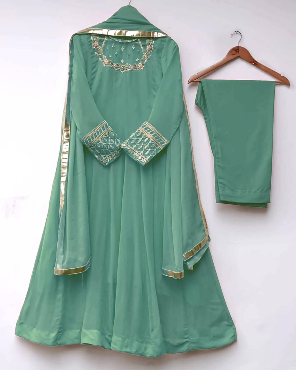 Luxe Vibes – Handworked Embroidered Maxi Set (3PC) Stitched