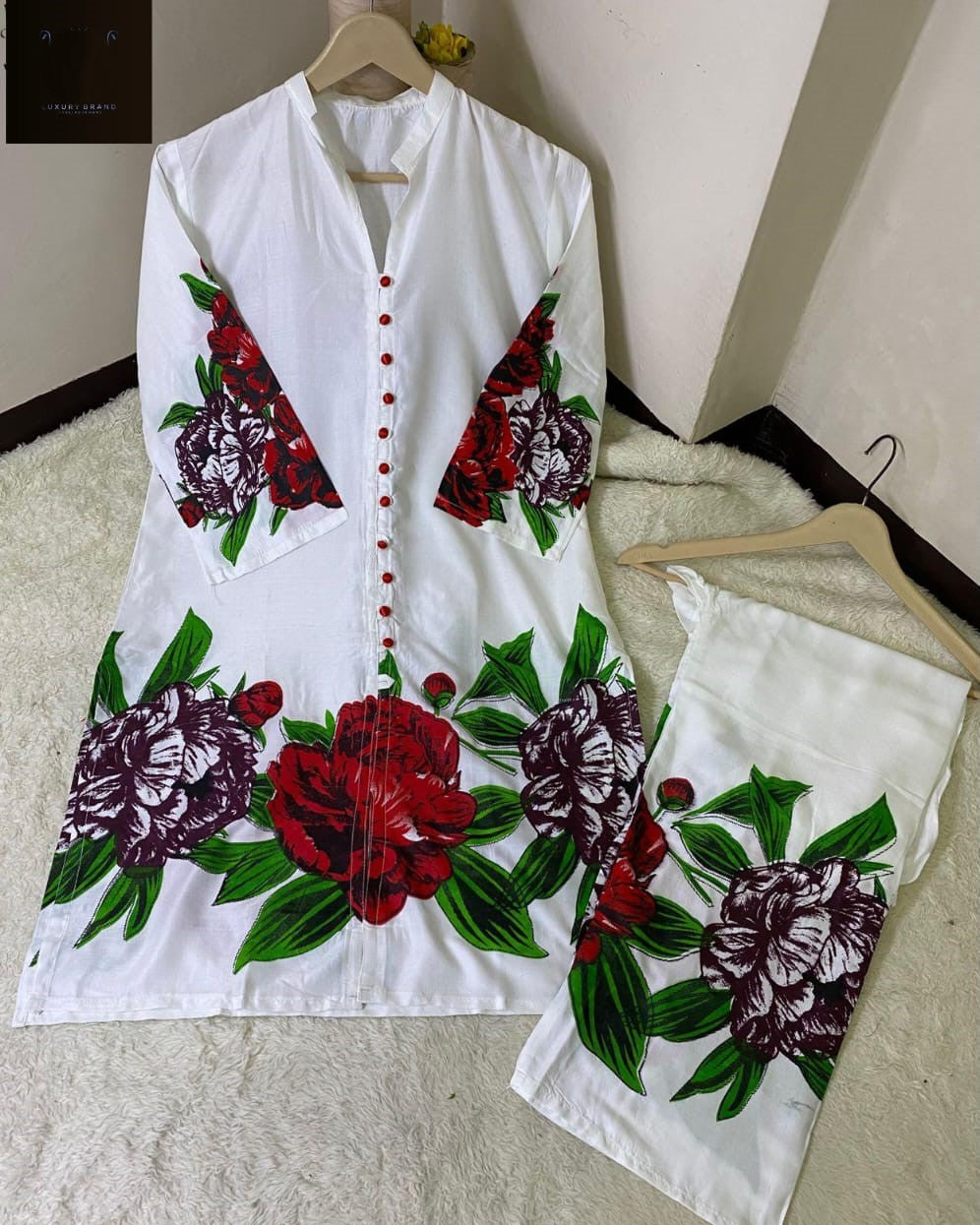 Summer Linen Chic – Block Print Coord Set 2PC Stitched