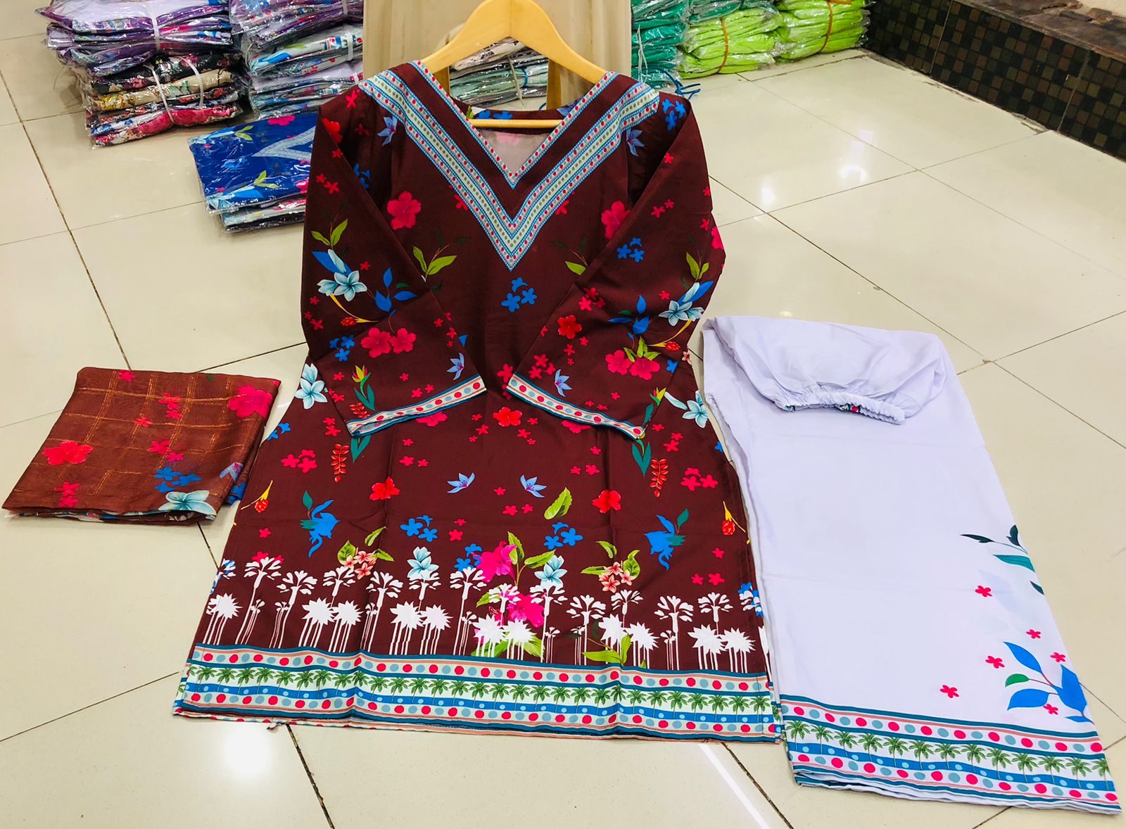 Stitched New Arrival Alert – 3PC Digital Printed Suit
