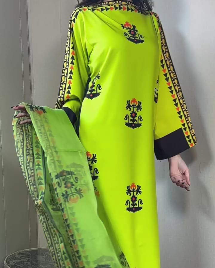New Arrival – Trending 3PC Digital Printed Suit Stitched