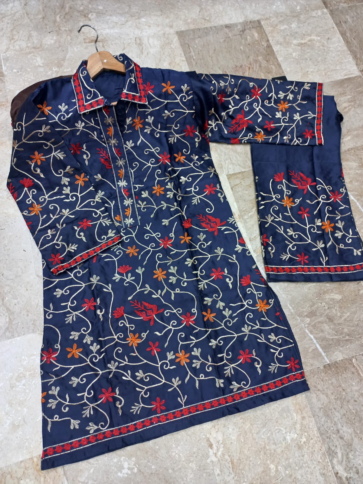 Classy & Chic – Stitched 2PC Heavy Embroidered Silk Set
