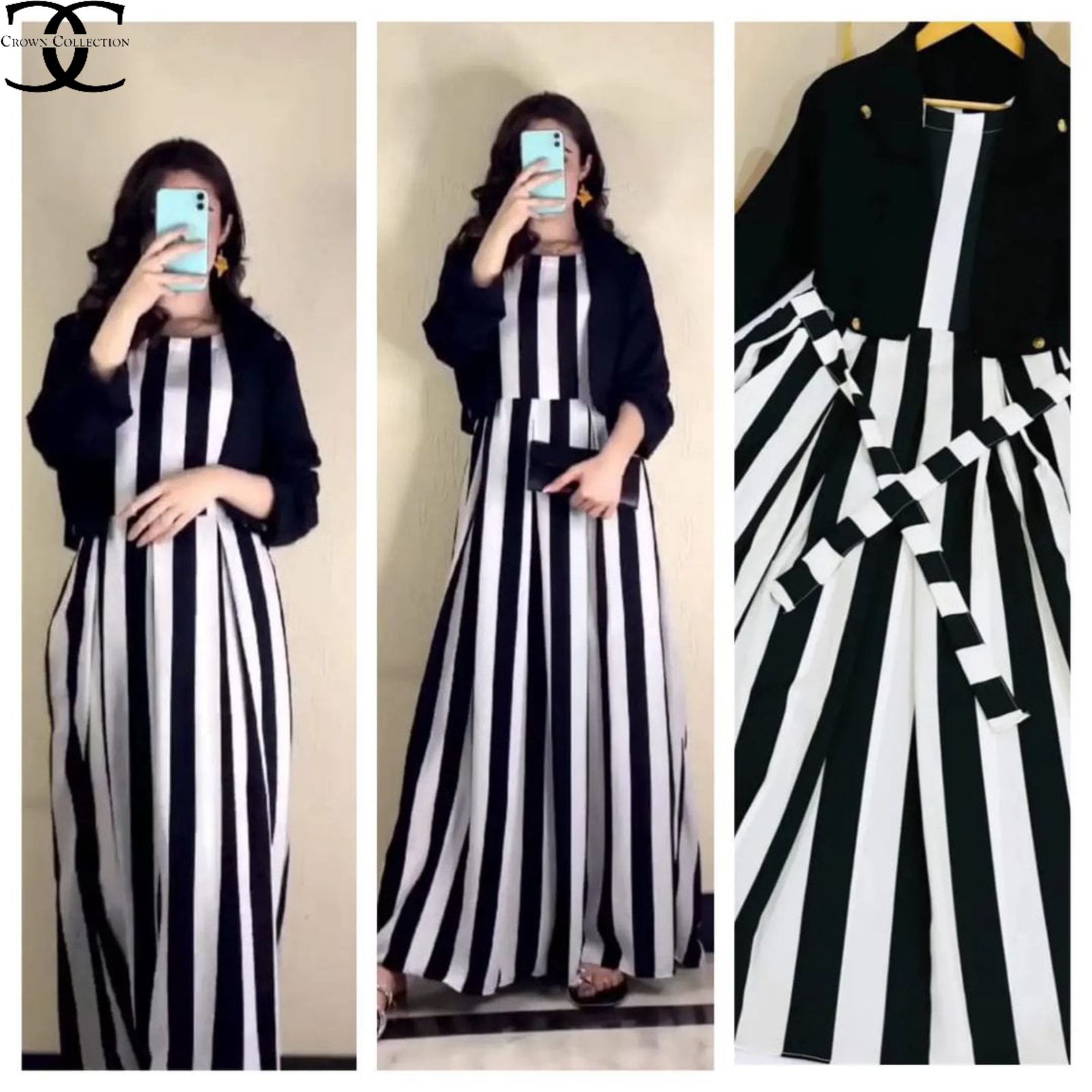 Fresh Restock – Stylish 2PC Coati & Zebra Maxi Set Stitched
