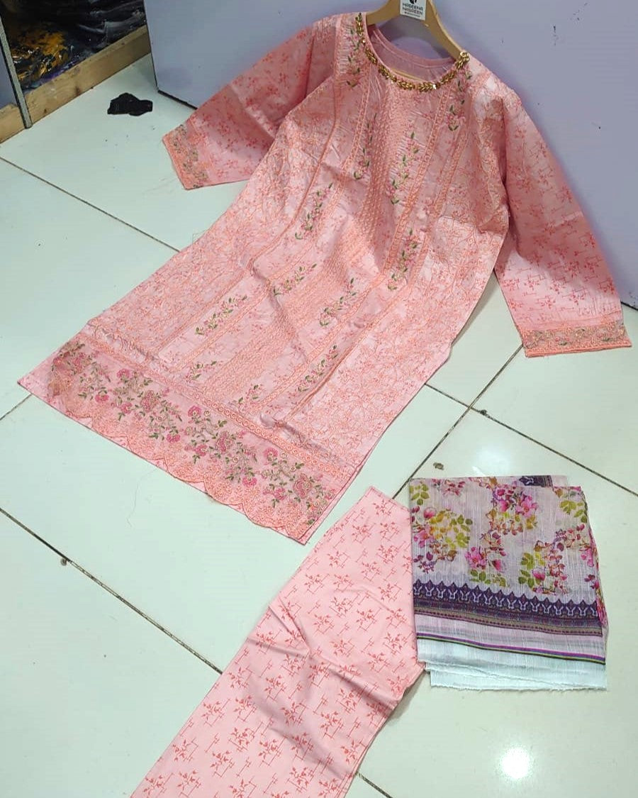 Luxury Chic – Embroidered Elegance 3PC Collection Stitched