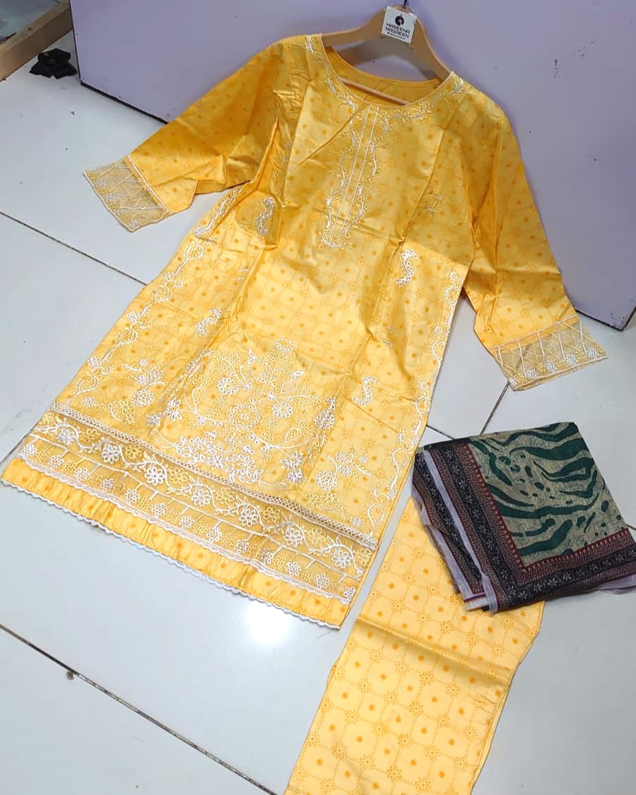 Embroidered Luxe – Premium 3PC Festive Set Stitched