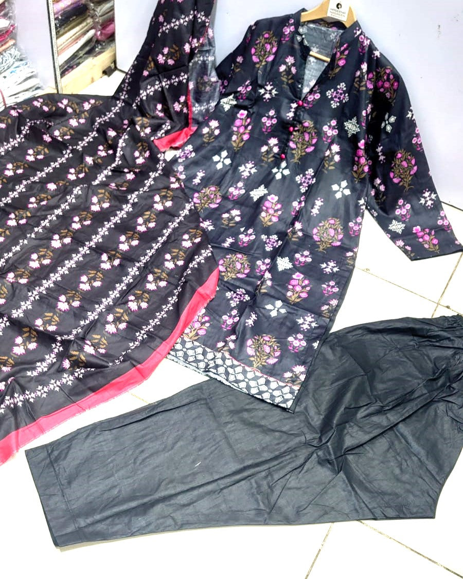 Breezy Bloom – Digital Printed 3PC Summer Set