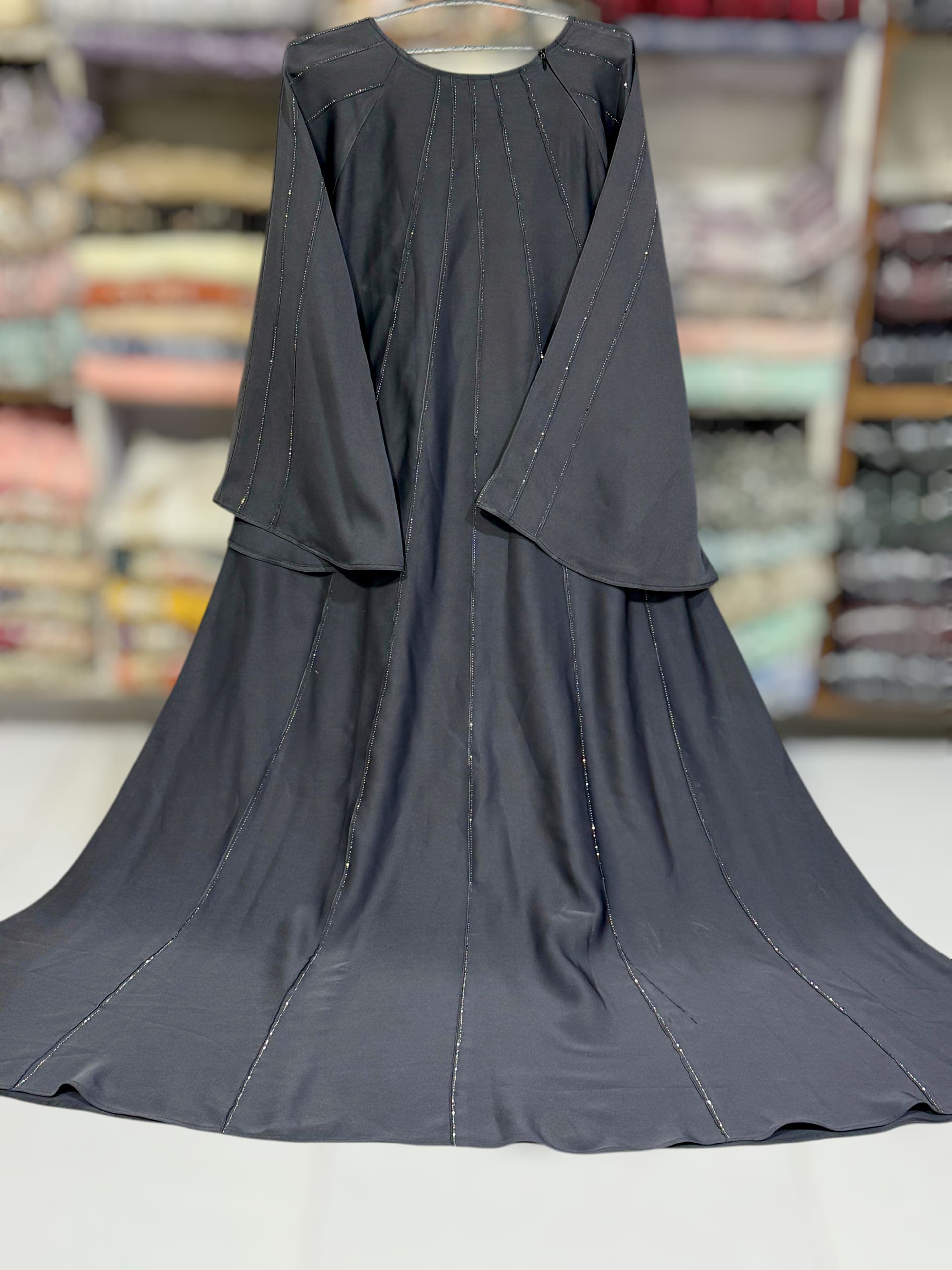 Graceful Elegance – Nida Fabric Stone Work Abaya